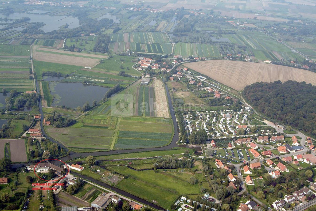Marais de Clairmarais, vue aérienne