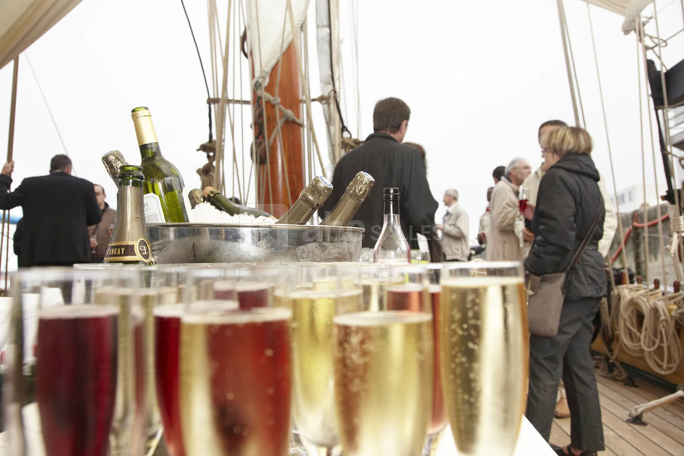 Goélette La Recouvrance, Brest (29) - cocktail sur le pont