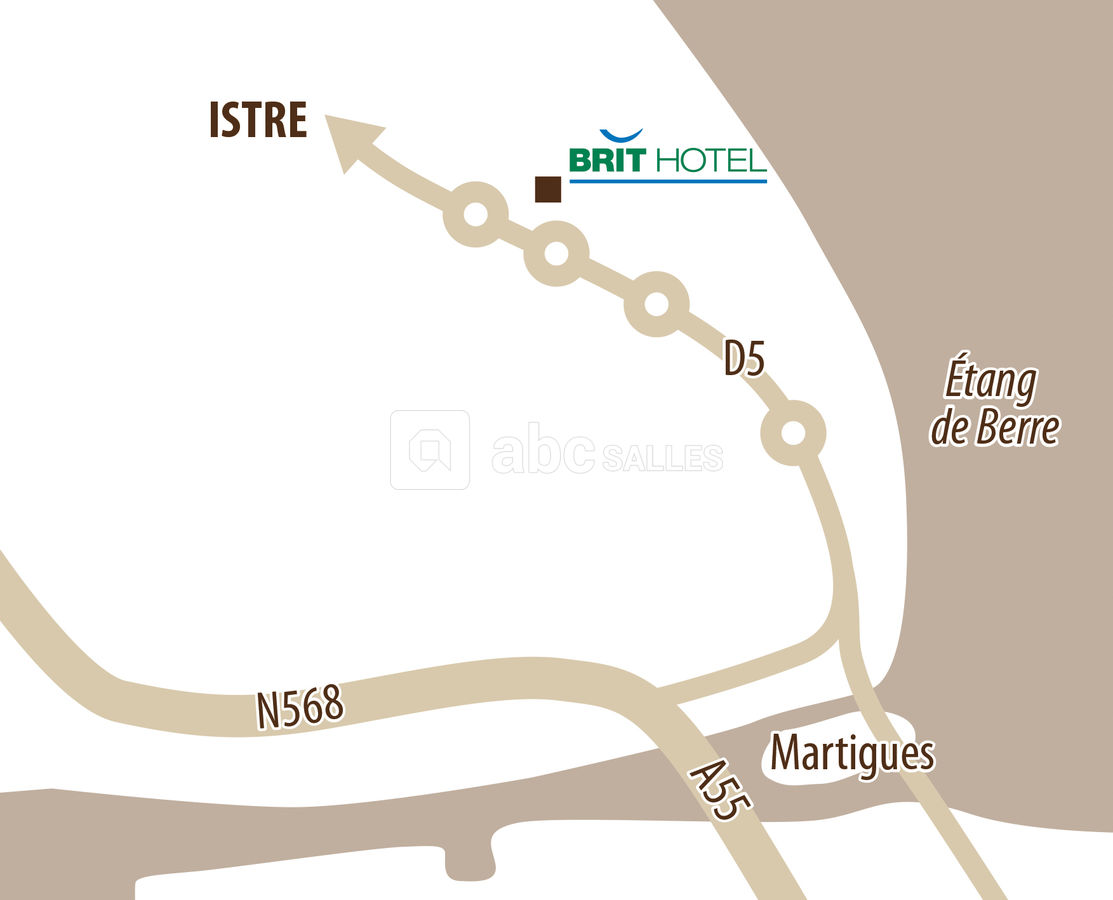 Accès au Brit Hotel Martgiues