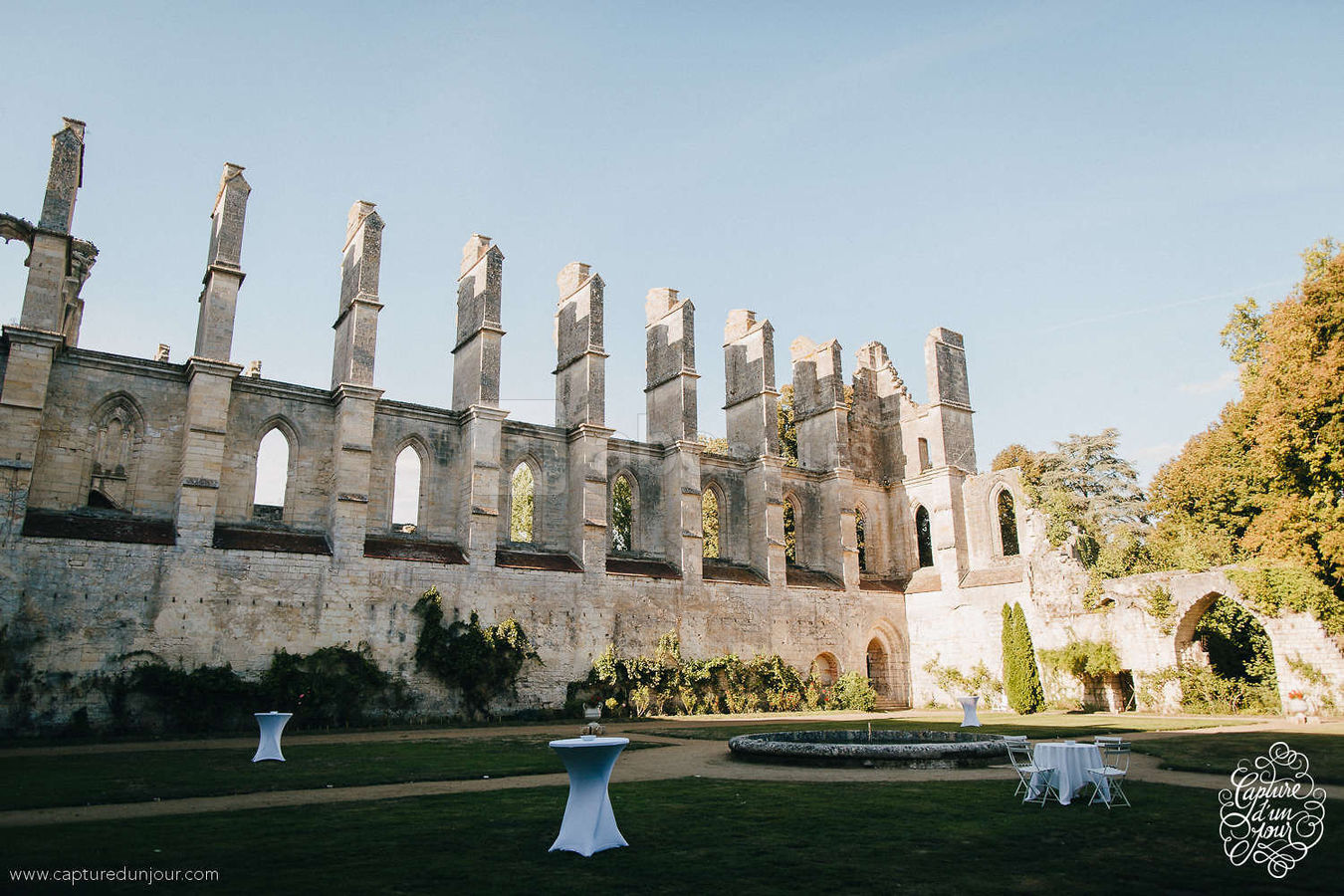 Les ruines vues du jardin du cloitre