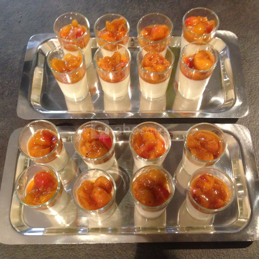 Verrine panna cotta mirabelles