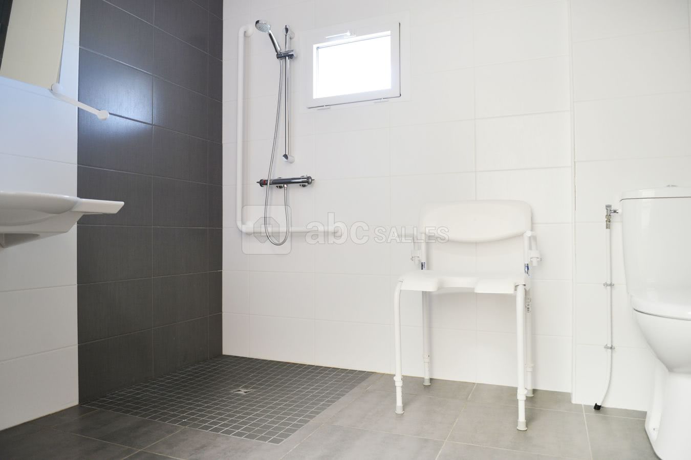 Douche et WC PMR