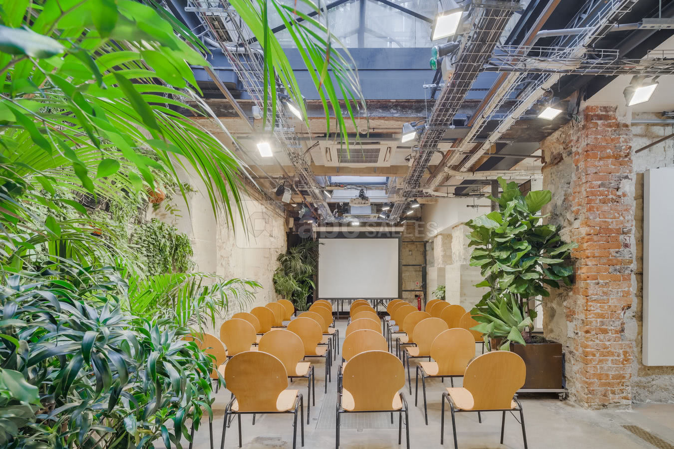 1 Espace Cinko salle de conférence végétalisée sous verrière