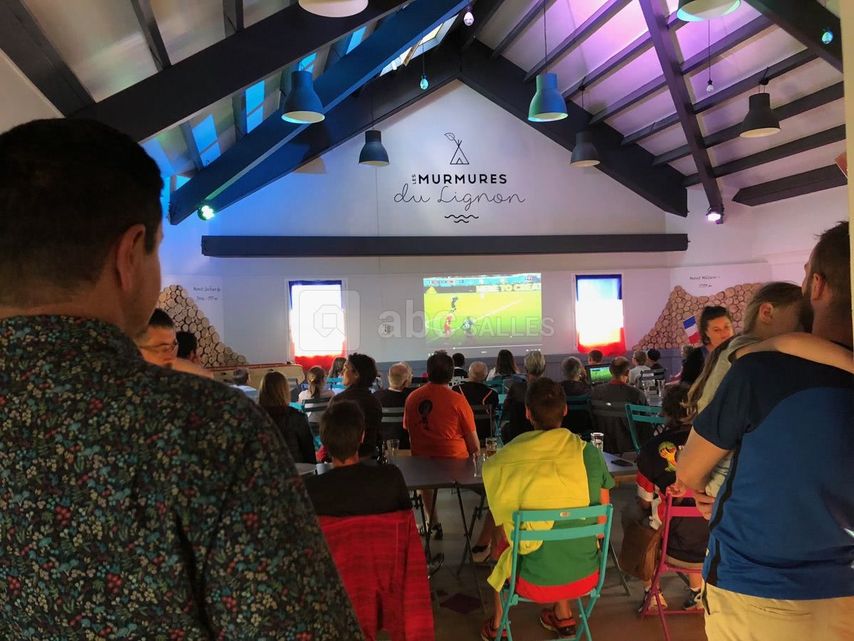 Grande salle avec vidéoprojecteur