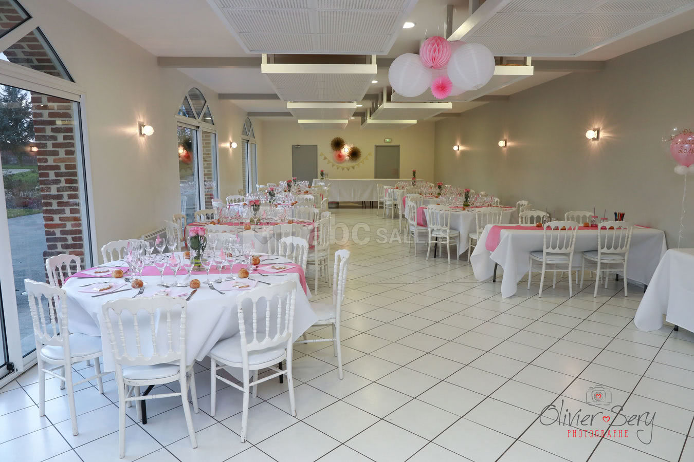 Salle réception décorée