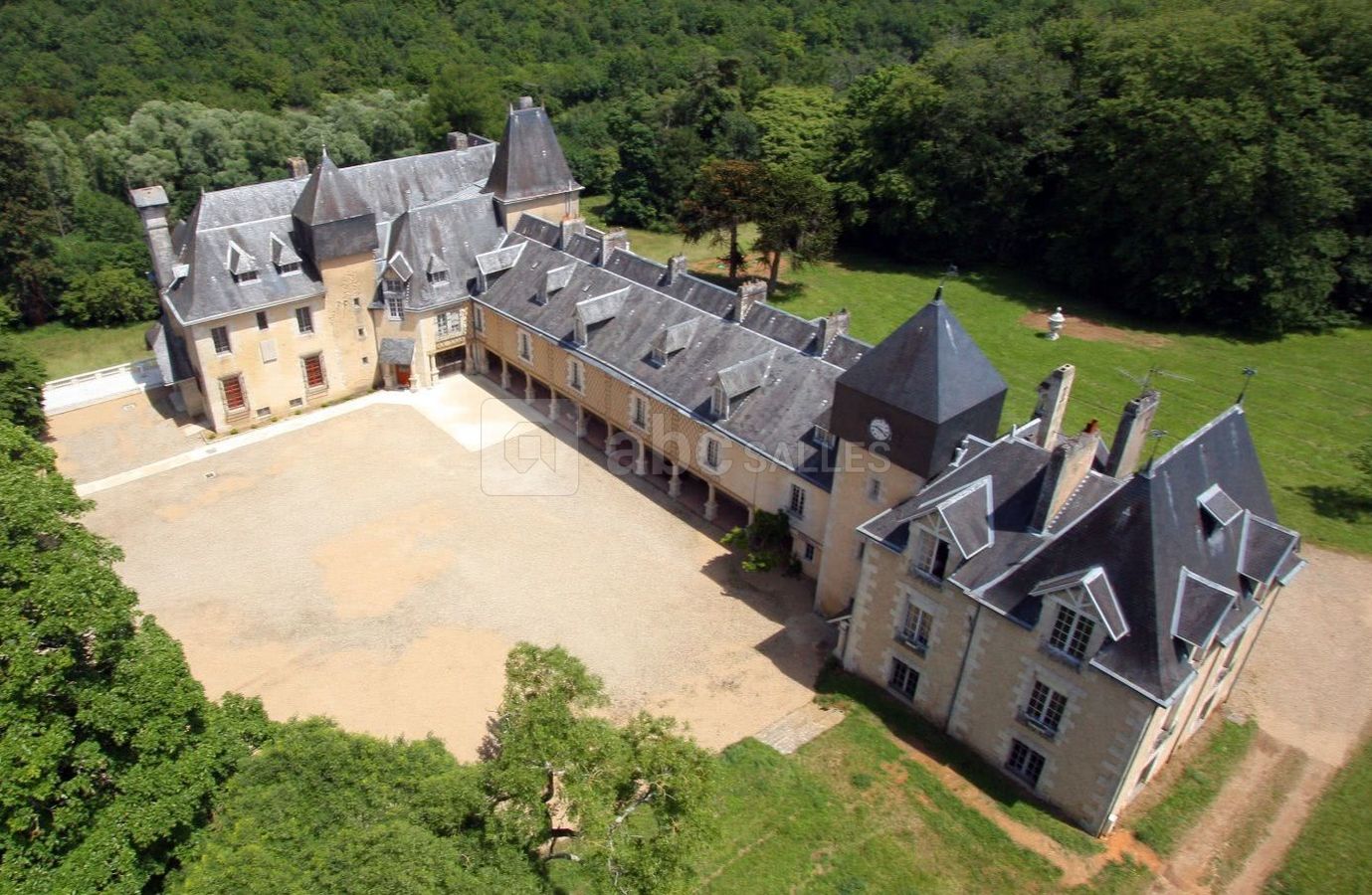 Vue aérienne du château