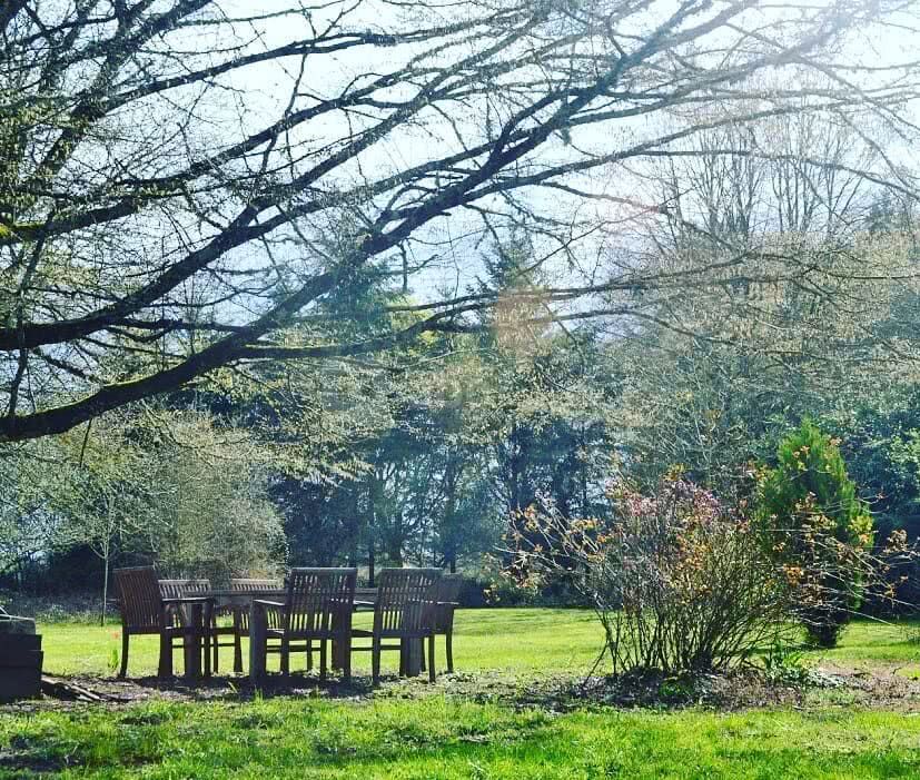 Espace détente dans le jardin
