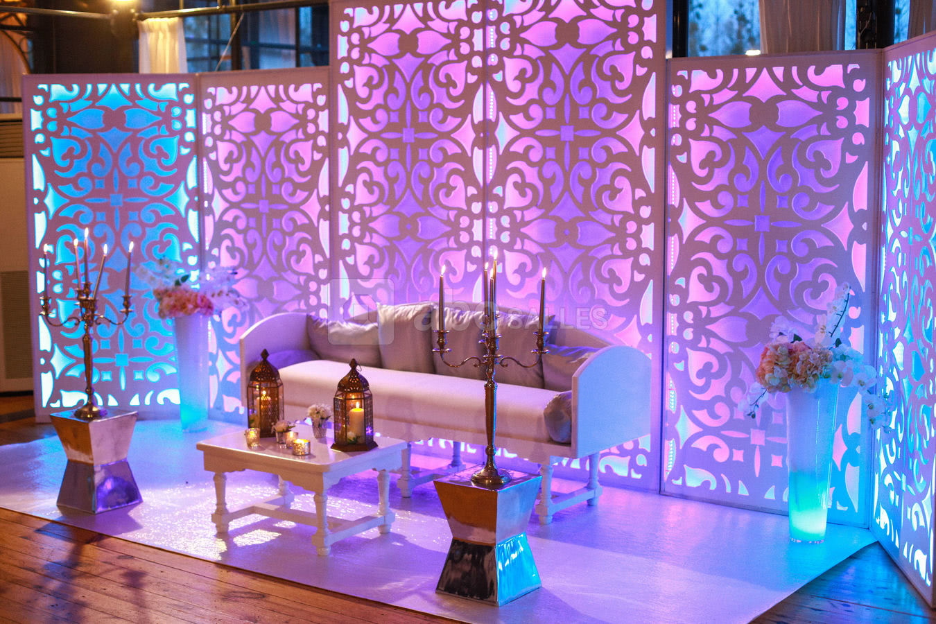 Déco mariage oriental réalisée par Château de La Trye