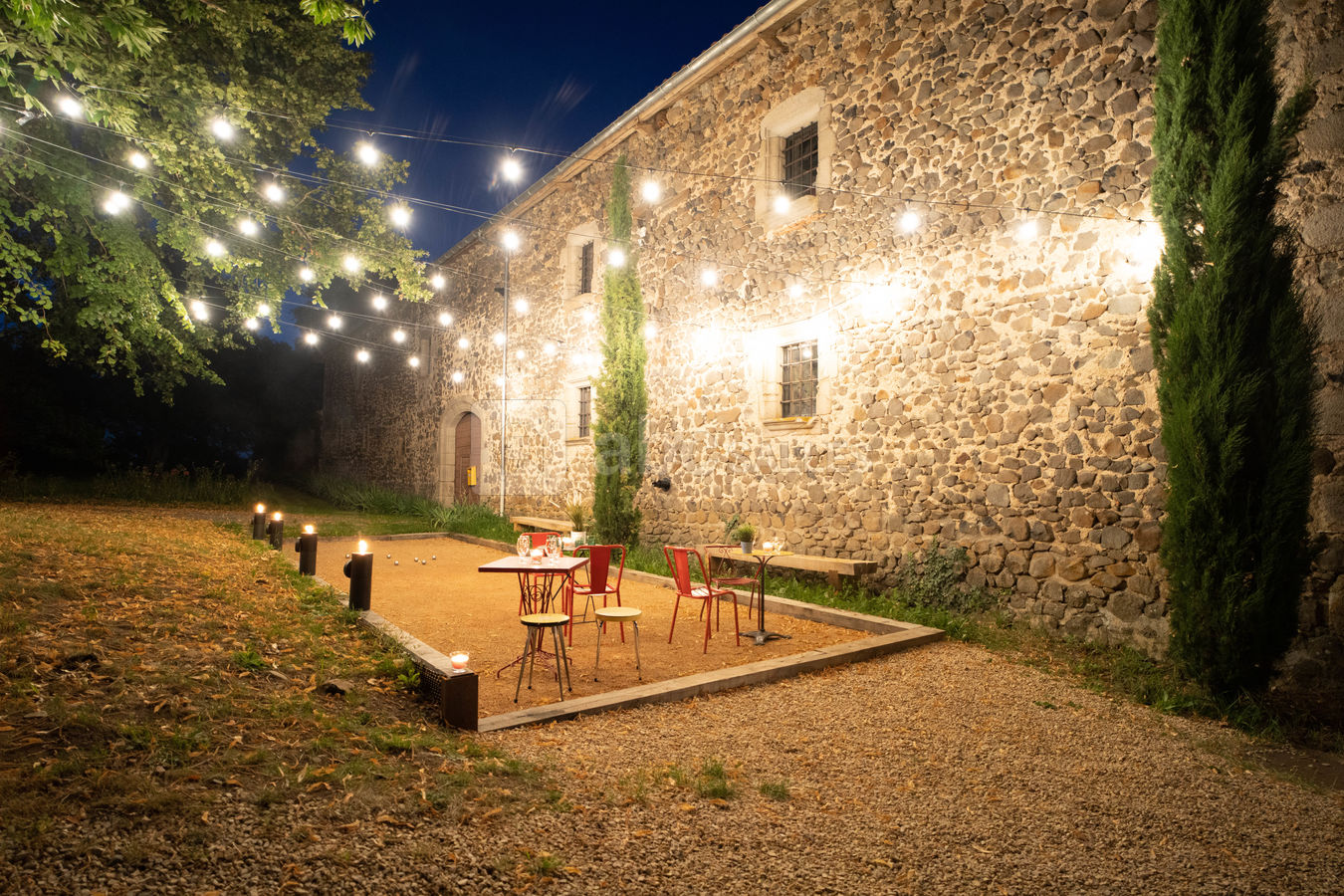 Le terrain de pétanque du château de Bois Rigaud
