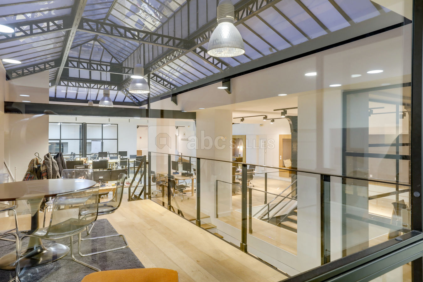 La vue de la petite "terrasse" intérieure