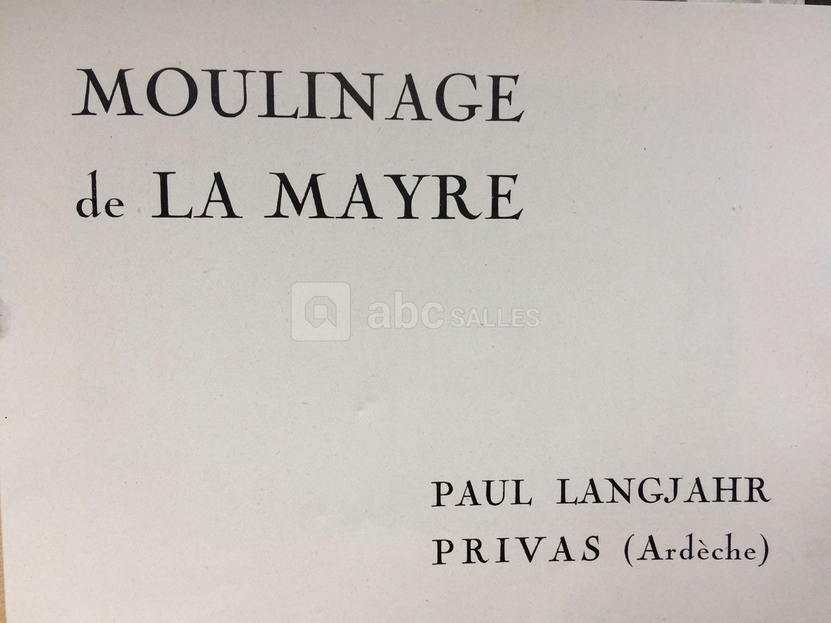 MOULINAGE DE LA MAYRE