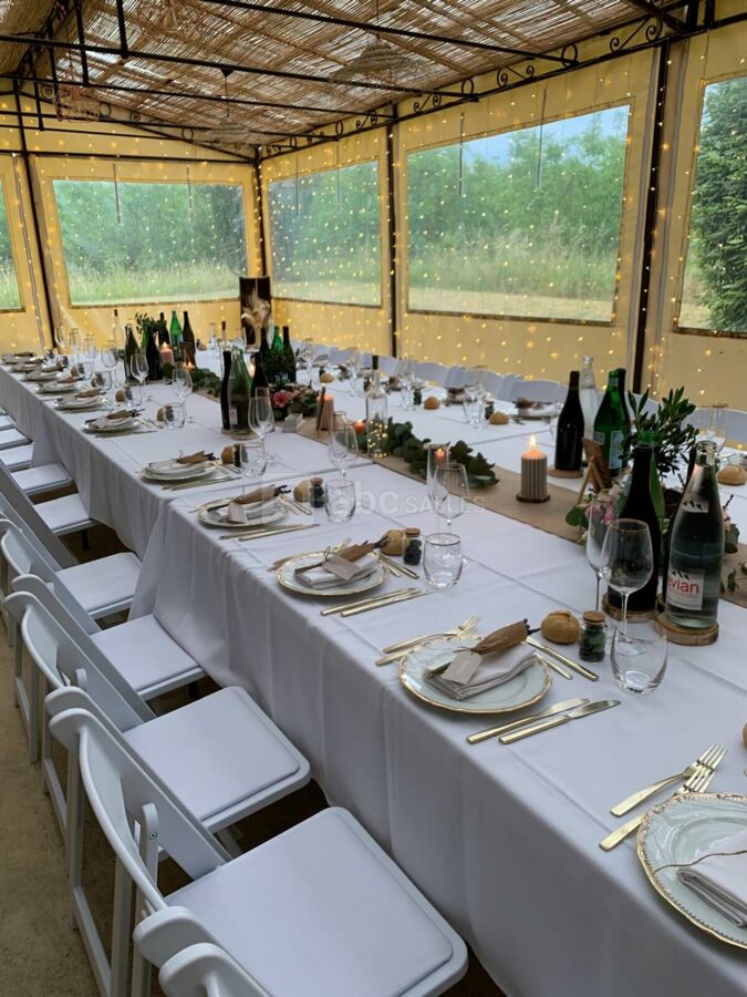 Salle de réception sous la pergola