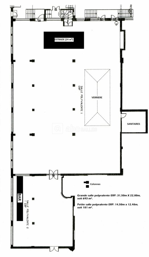 Plan de la salle Joséphine Baker