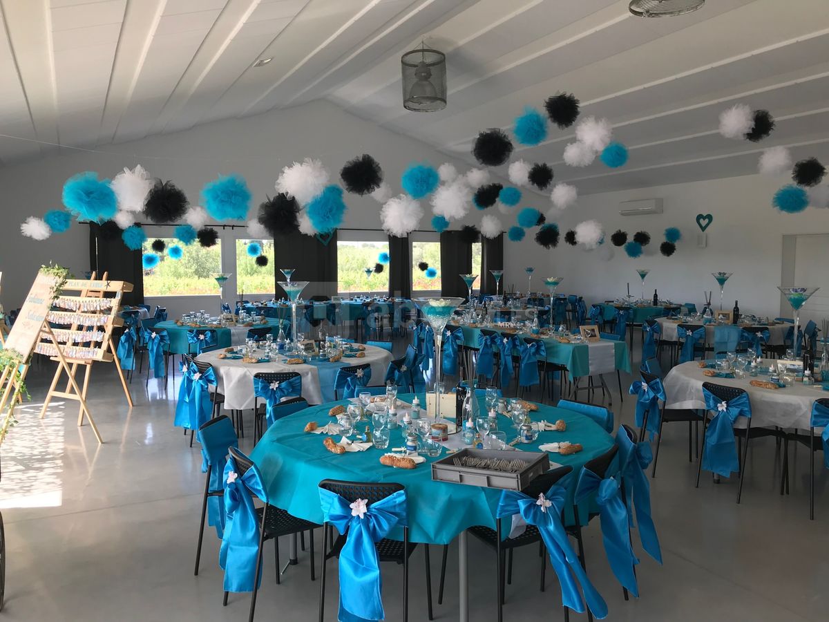 Salle de mariage en bleu