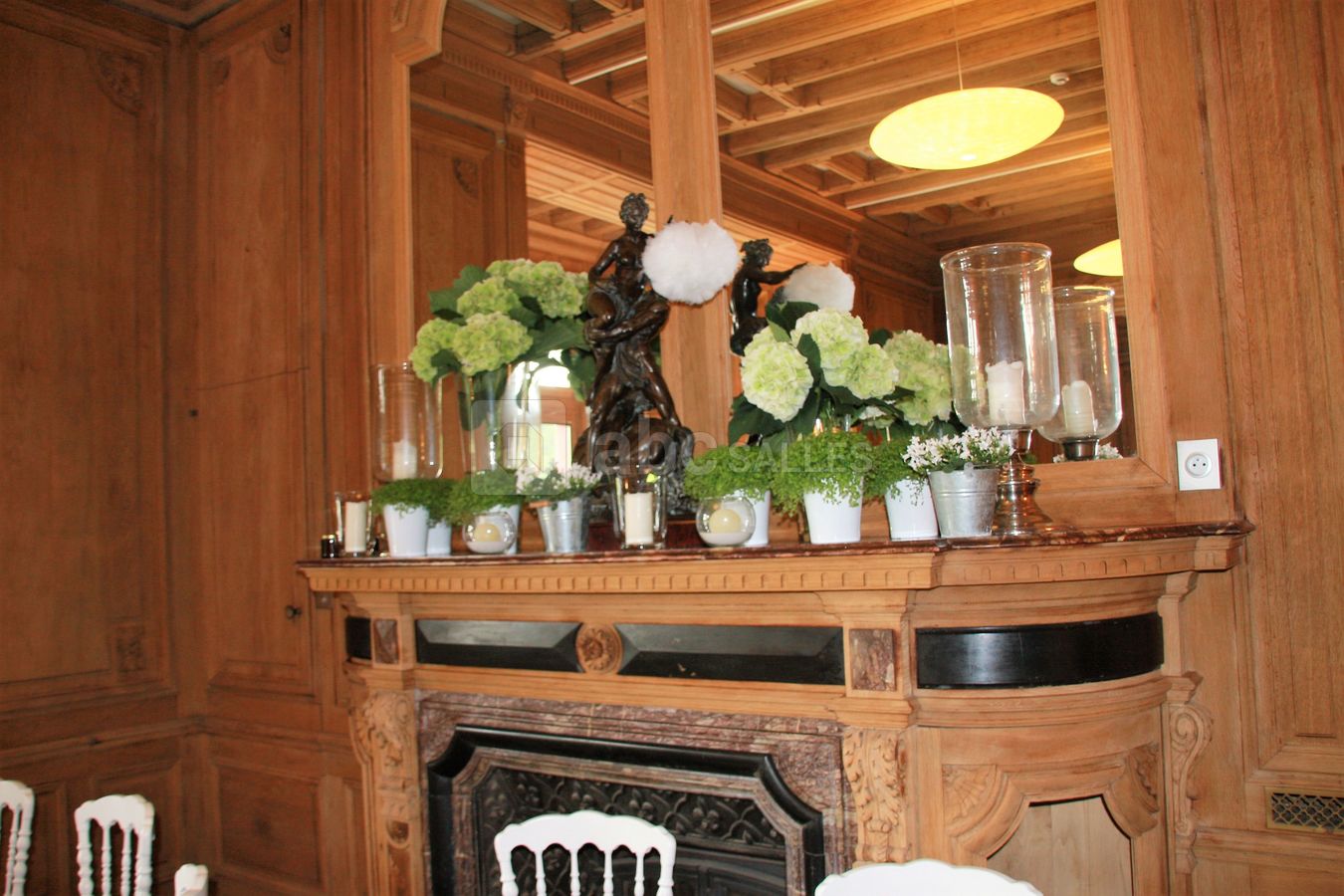 Décoration de la cheminée du salon Rotonde