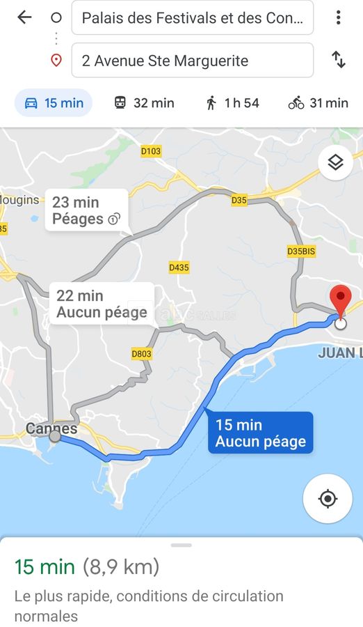 15 mn from Cannes  Palais des Festivals