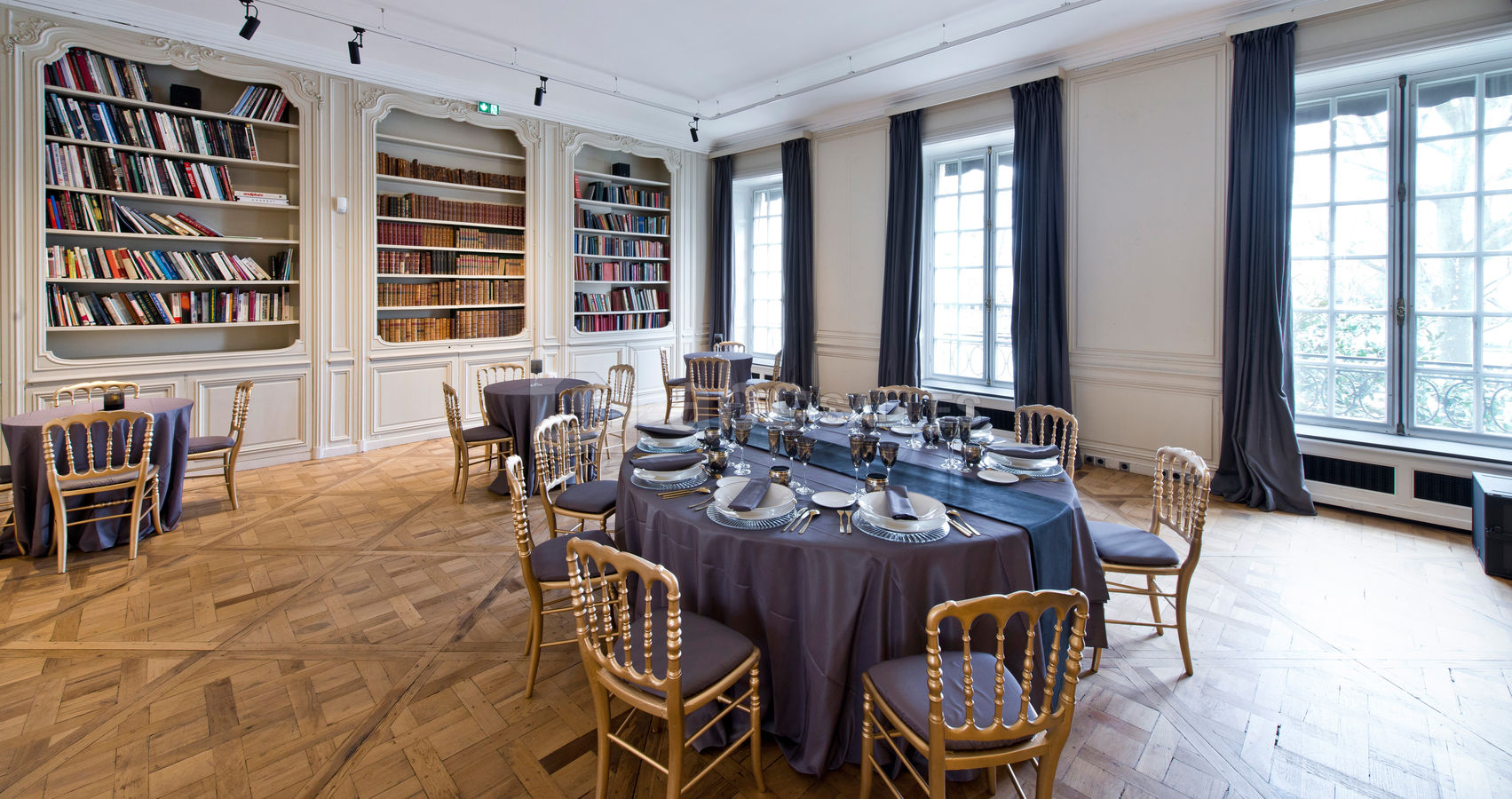 Le salon bibliothèque