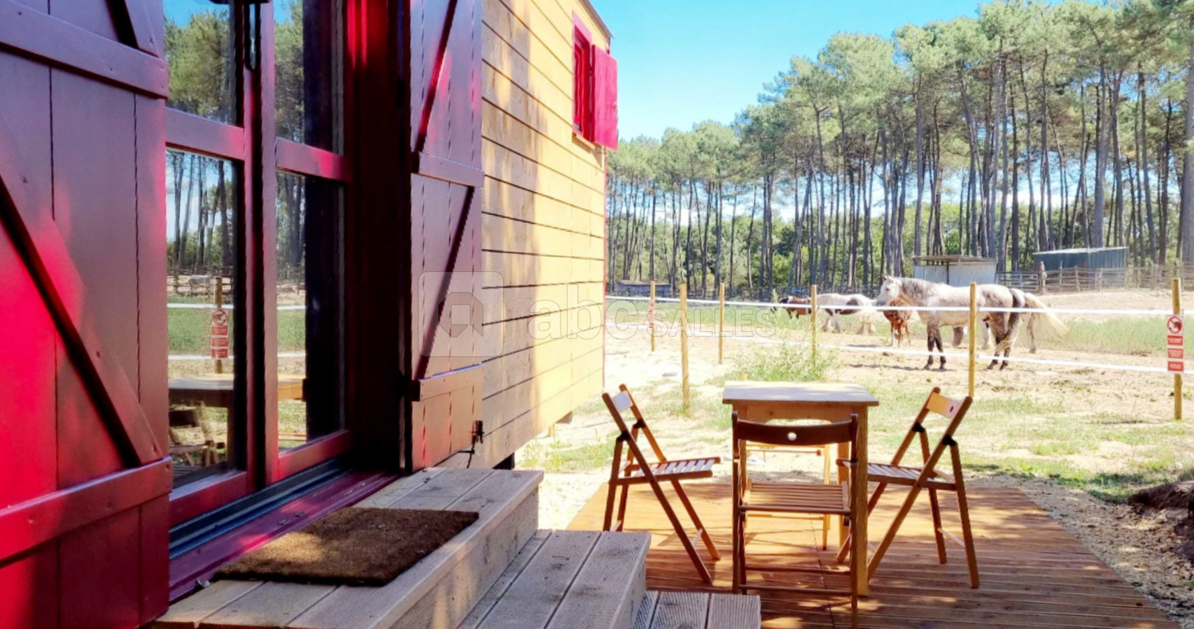 Roulottes présentes sur le domaine