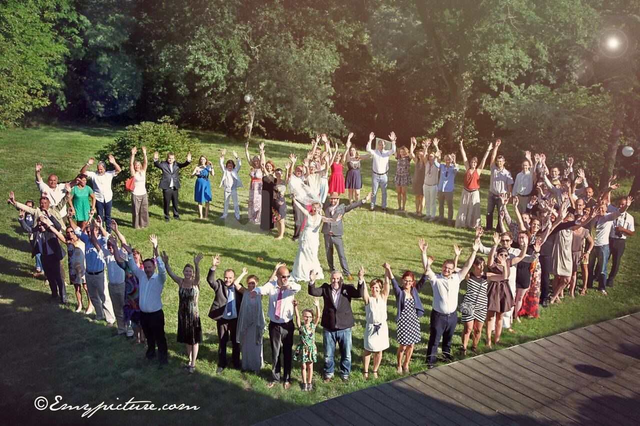 Photo de groupe dans le parc