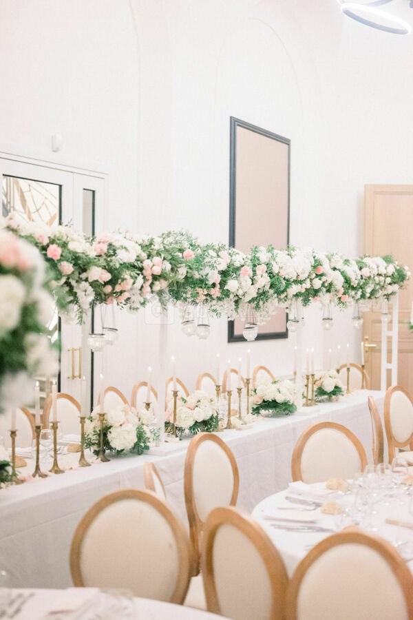 Table d'honneur en intérieur