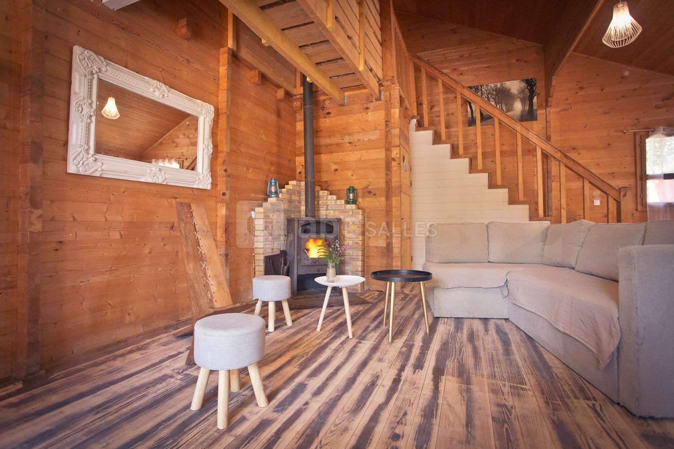 Les Chalets de l'Oust, espace salon