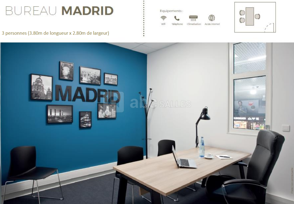 Salle Madrid - 2-3 personnes