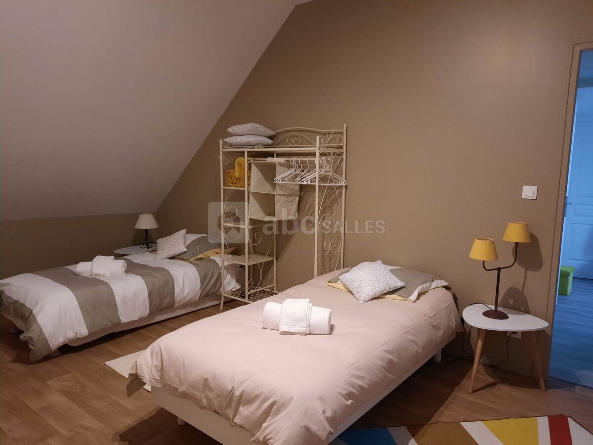 Chambre lits single gîte l'Appart