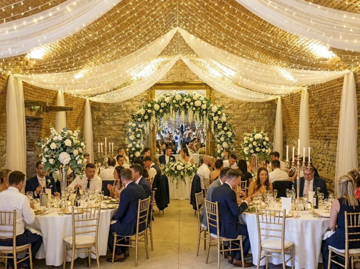 Dîner de prestige sous les voûtes authentiques en briques apparentes.