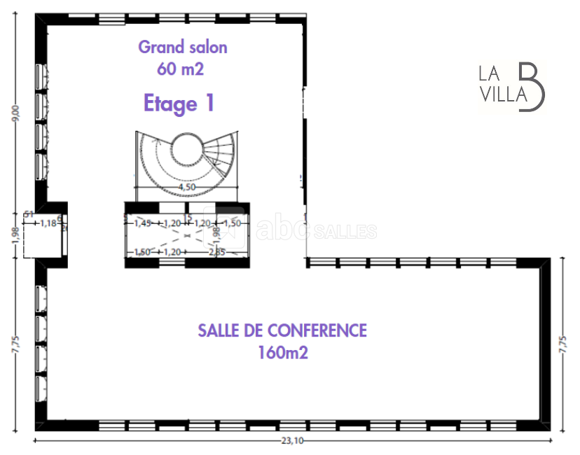 Plan étage 1 / espace Viallat