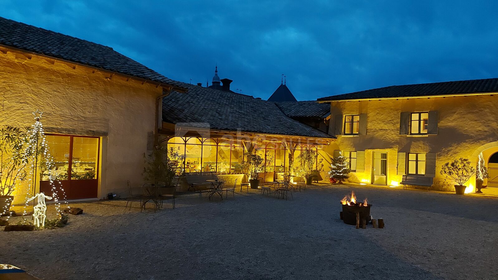 Cour soirée d'hiver