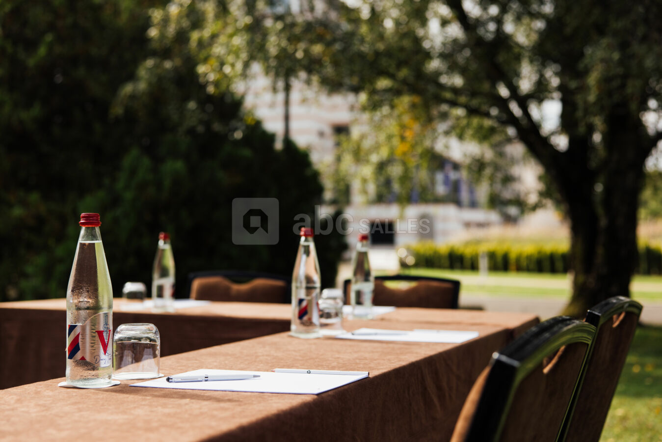 Réunion aux jardins du Grand Hôtel