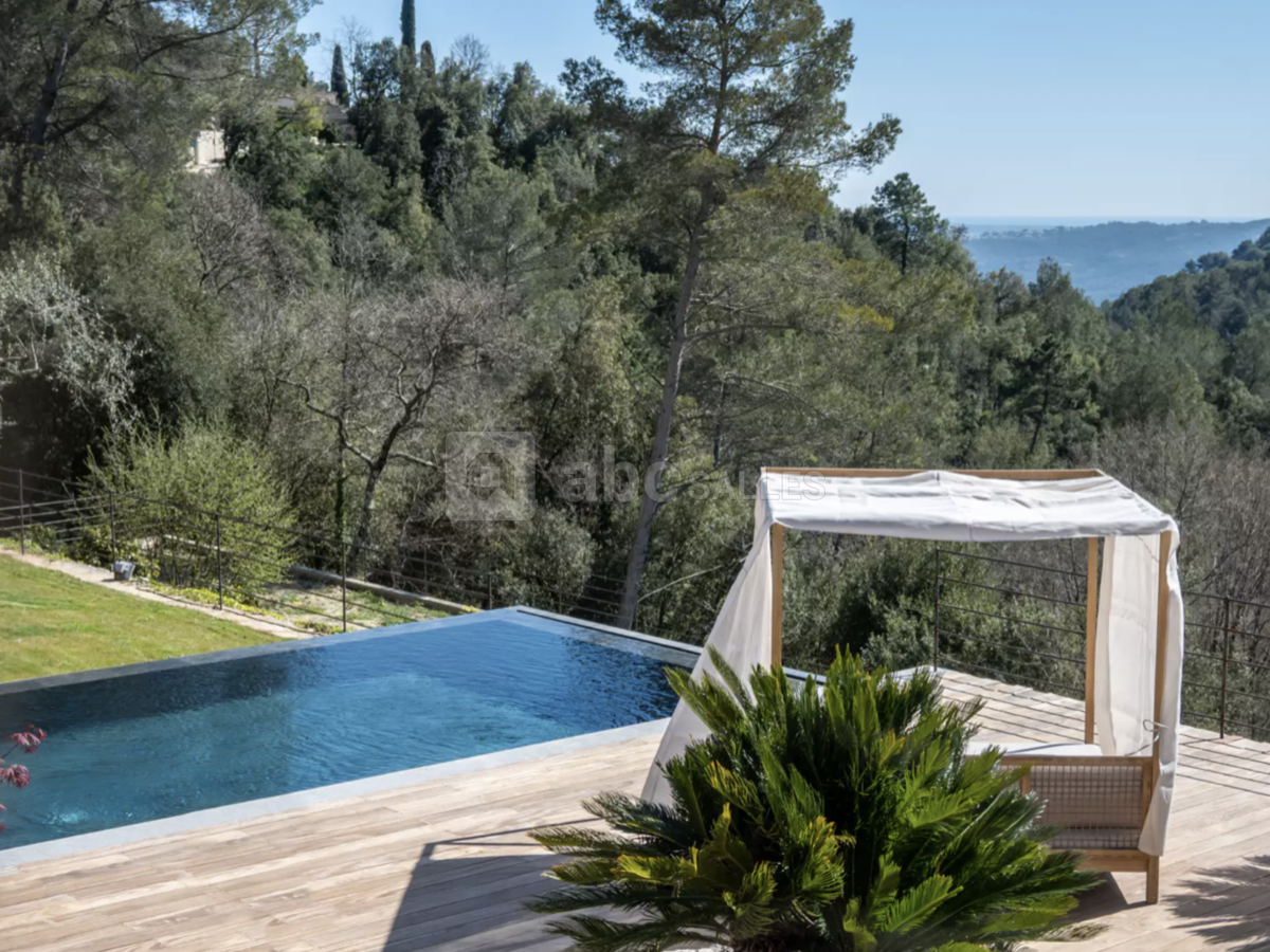 Vue sur la forêt et la mer