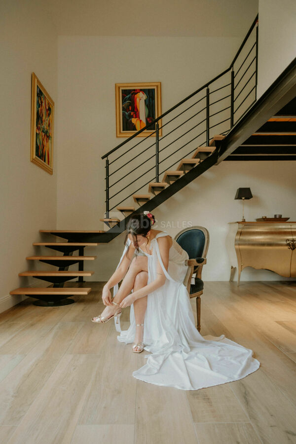 Préparation de la mariée dans le loft