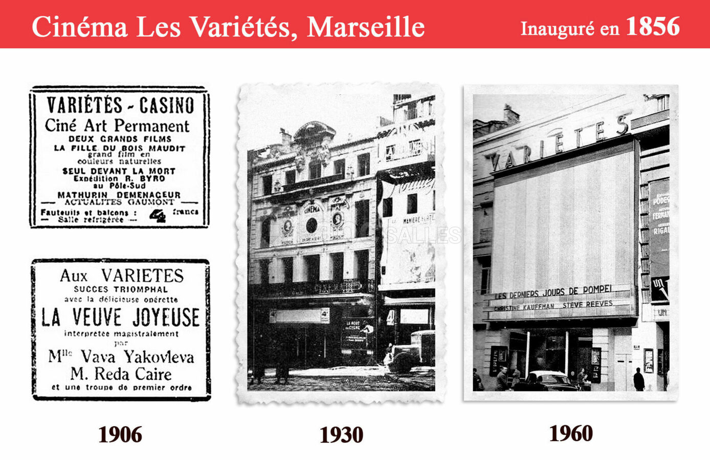 Lieu emblématique de la culture depuis 1856, il est l'unique cinéma historique de Marseille à ce jour. Le cinéma Les Variétés a accueilli d'immenses vedettes telles Édith Piaf, Yves Montand, Fernandel