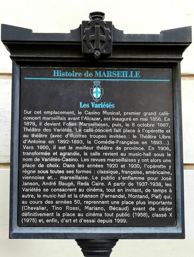 Le cinéma Les Variétés est un lieu emblématique d’arts et de culture du cœur de la cité phocéenne qui a été inauguré en mai 1856 ! Véritable lieu de rencontres, de découvertes et de patrimoine, le cin