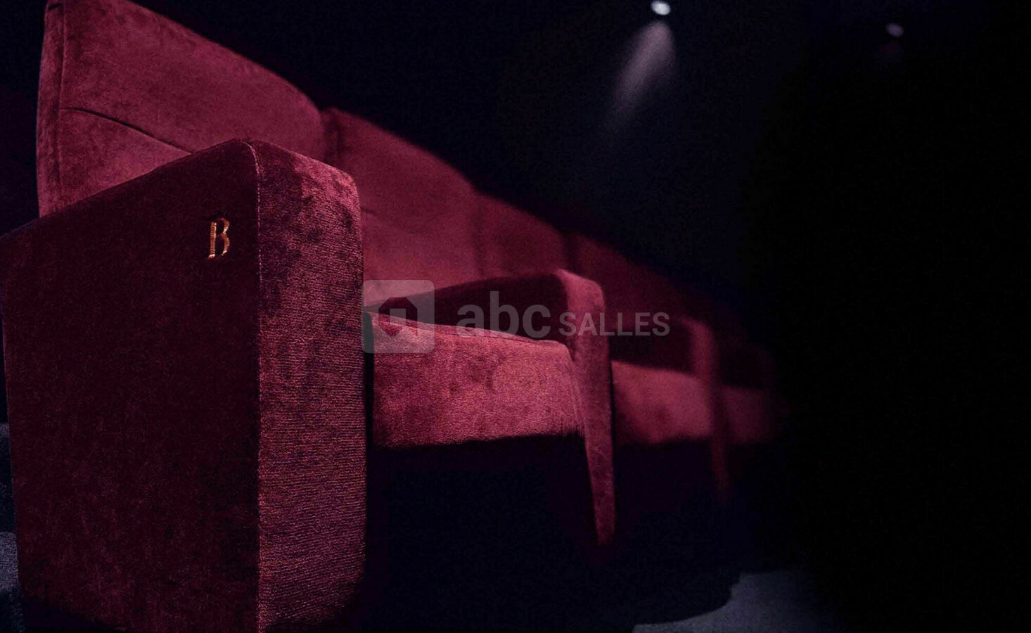 Les fauteuils larges, ultraconfortables, inclinables dans la majorité des salles du cinéma Les Variétés à Marseille, sont habillés d’un velours de couleur prune.