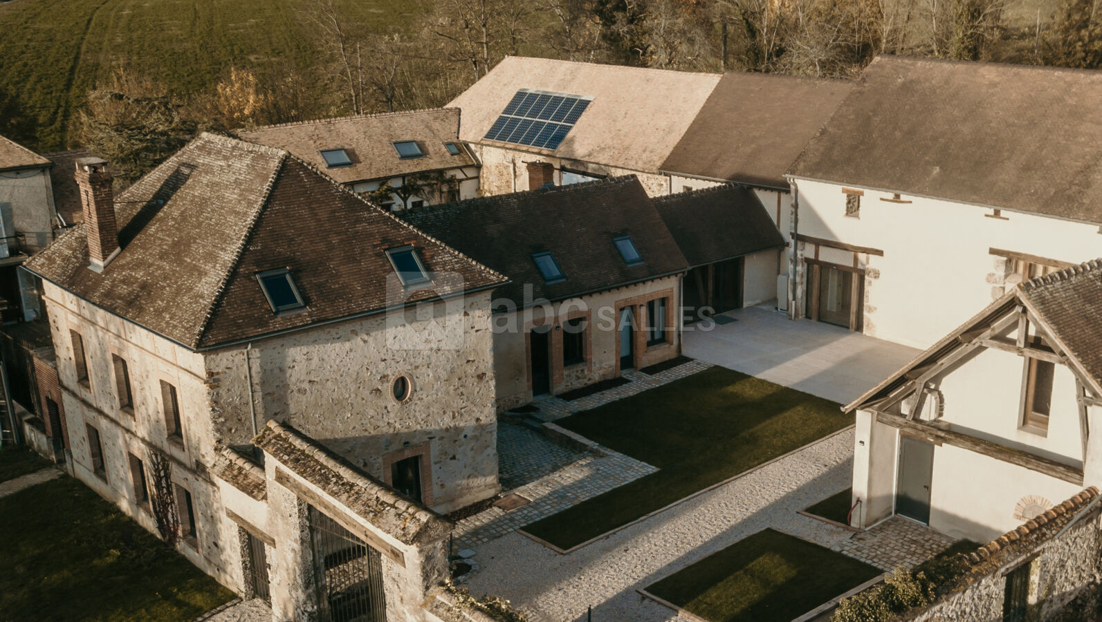 Vue par drone de l'ensemble du Clos