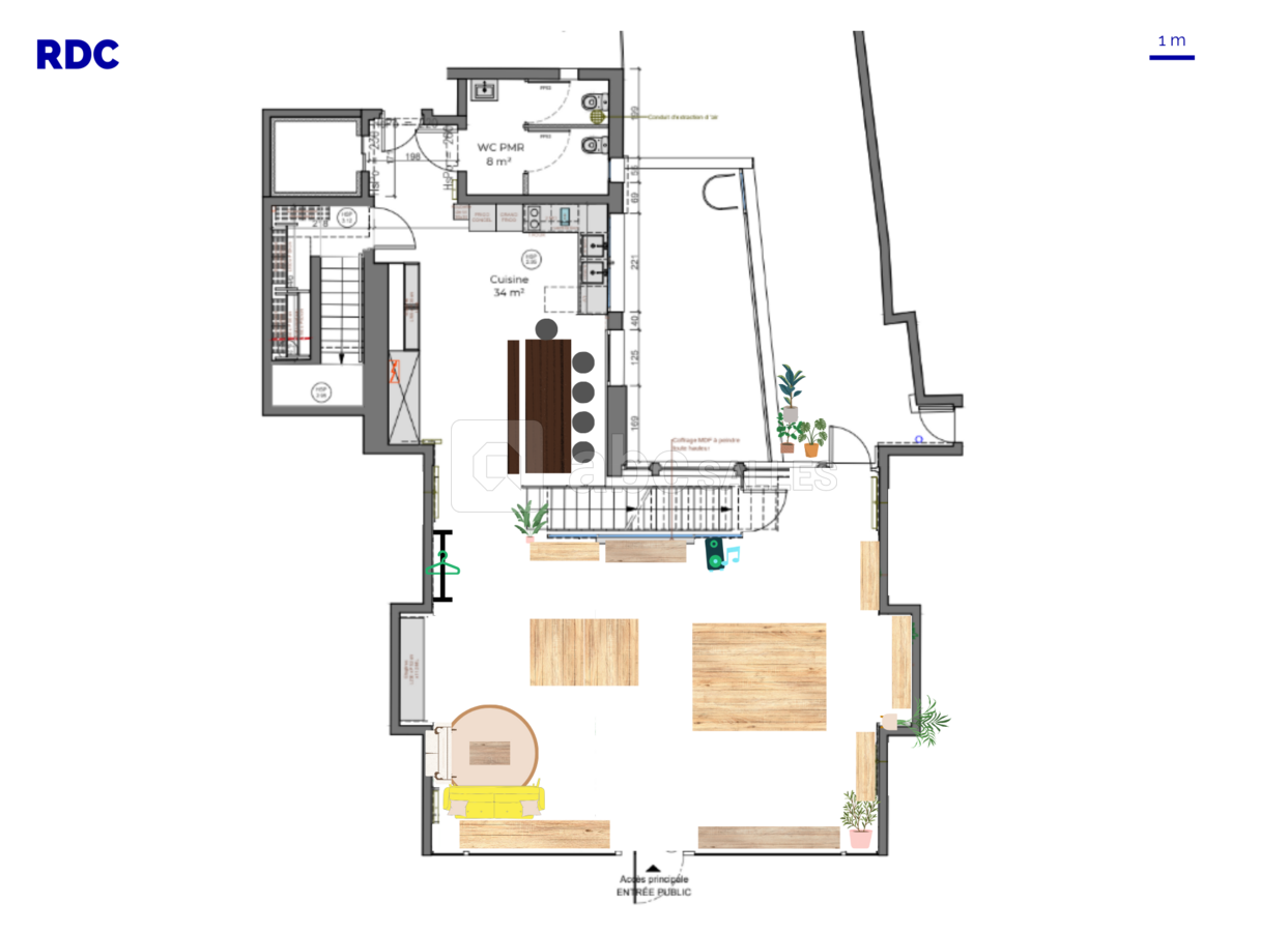 Plan de la Grande salle