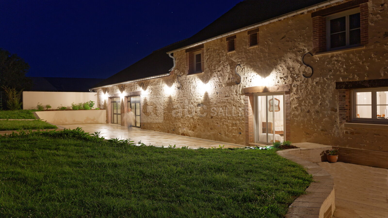 Terrasse vue de nuit