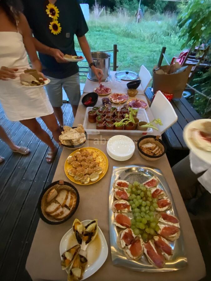 Petit buffet du soir sur la terrasse