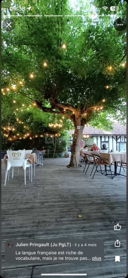 Configuration de la terrasse quand nous ouvrons le restaurant