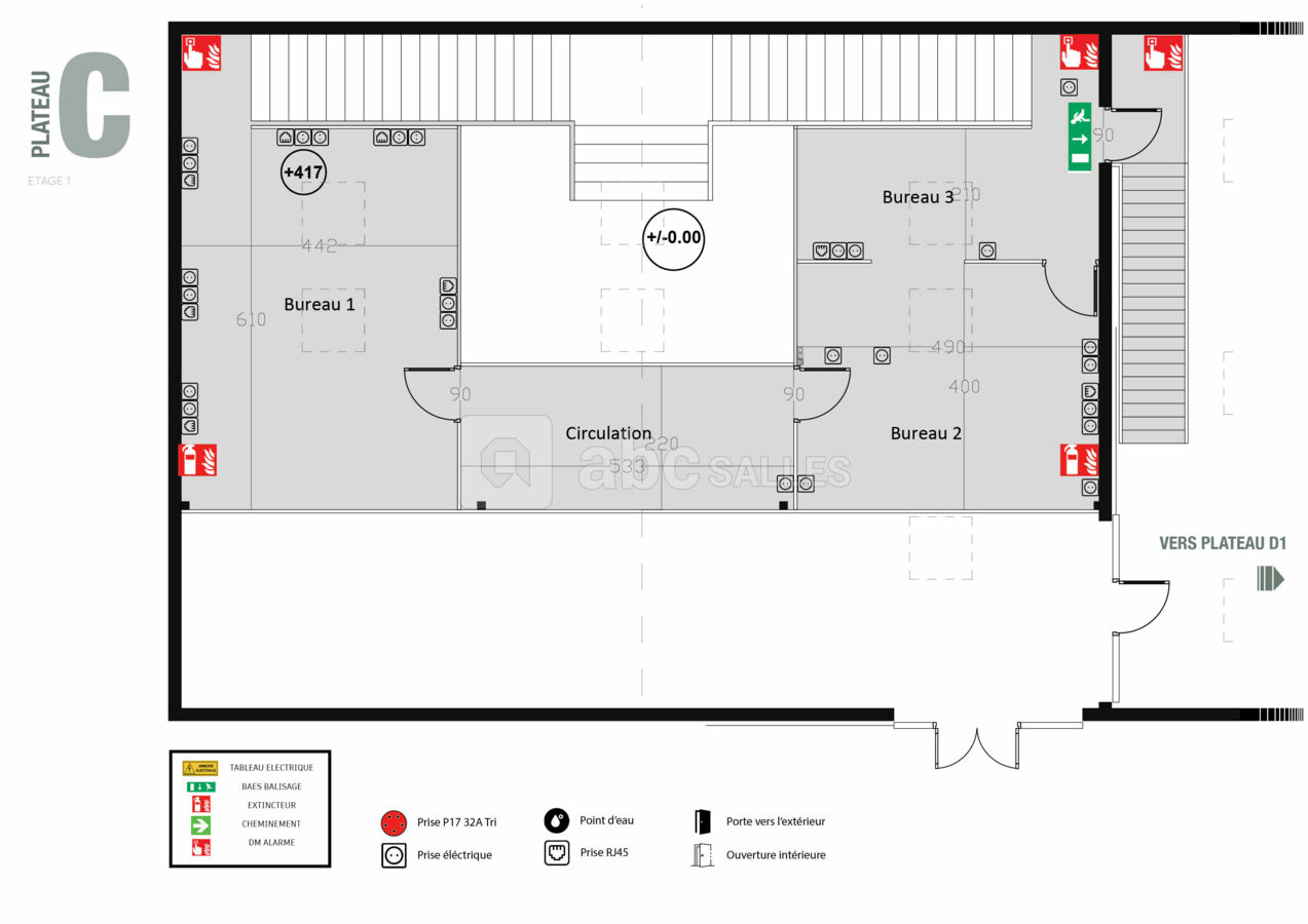 Plan étage espace C