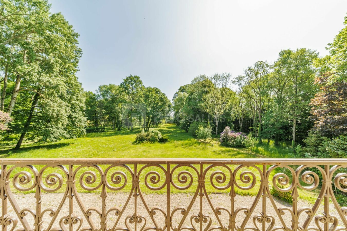 Vue sur parc de la chambre avec balcon