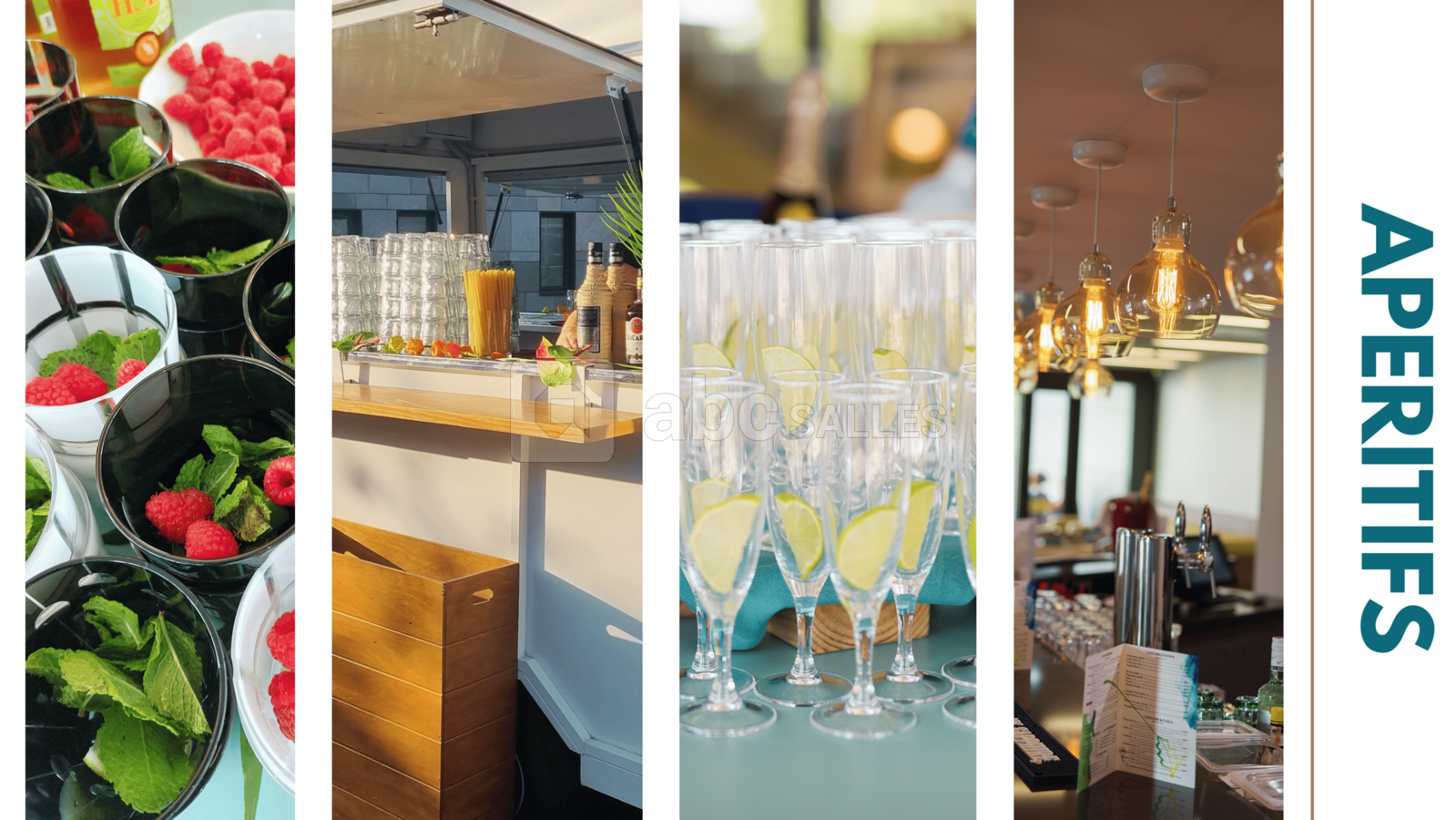 Apéritifs en intérieur ou en terrasse chez Maubreuil Séminaires