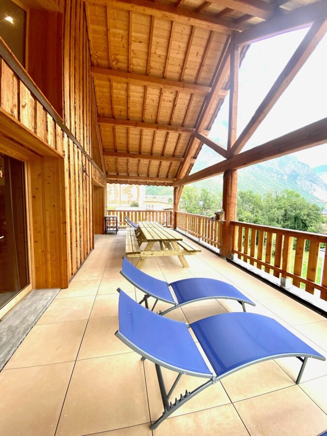 Une terrasse d'un des gites