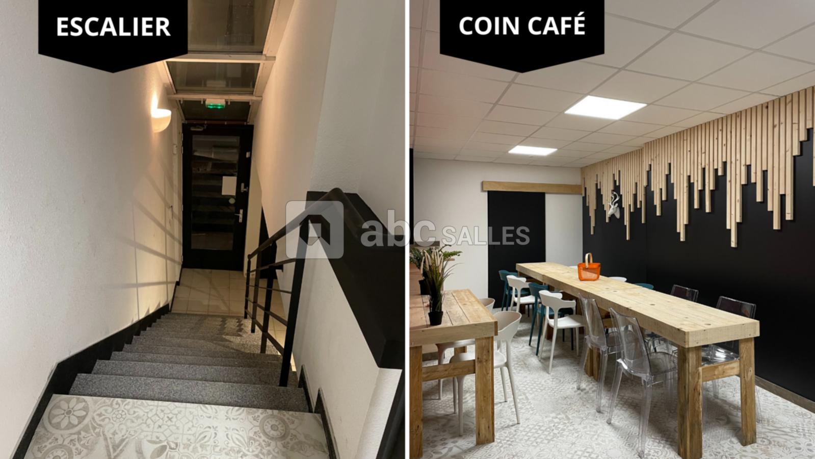 Escalier d'entrée + coin café