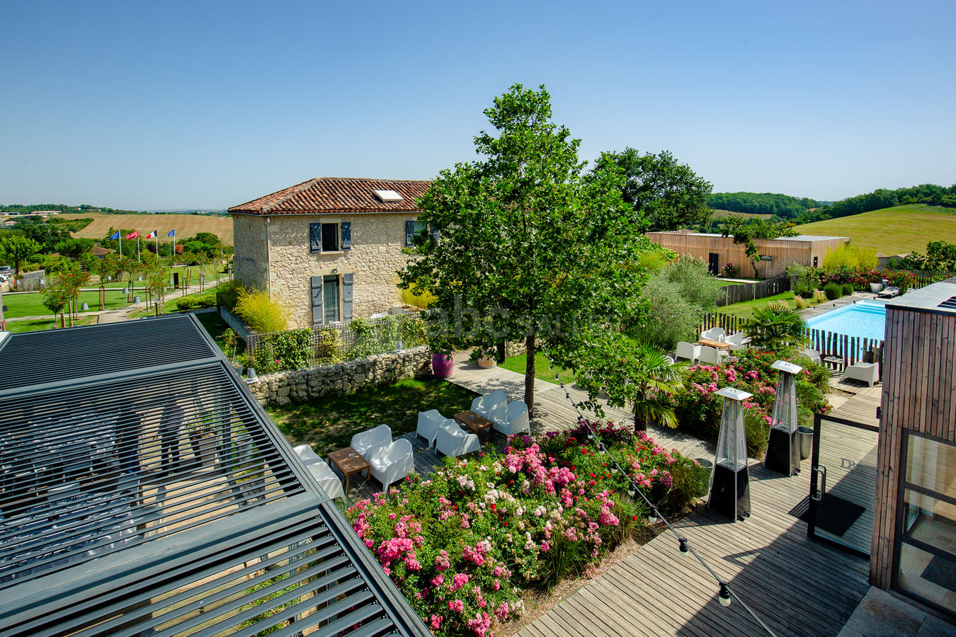 Vue terrasse pergola