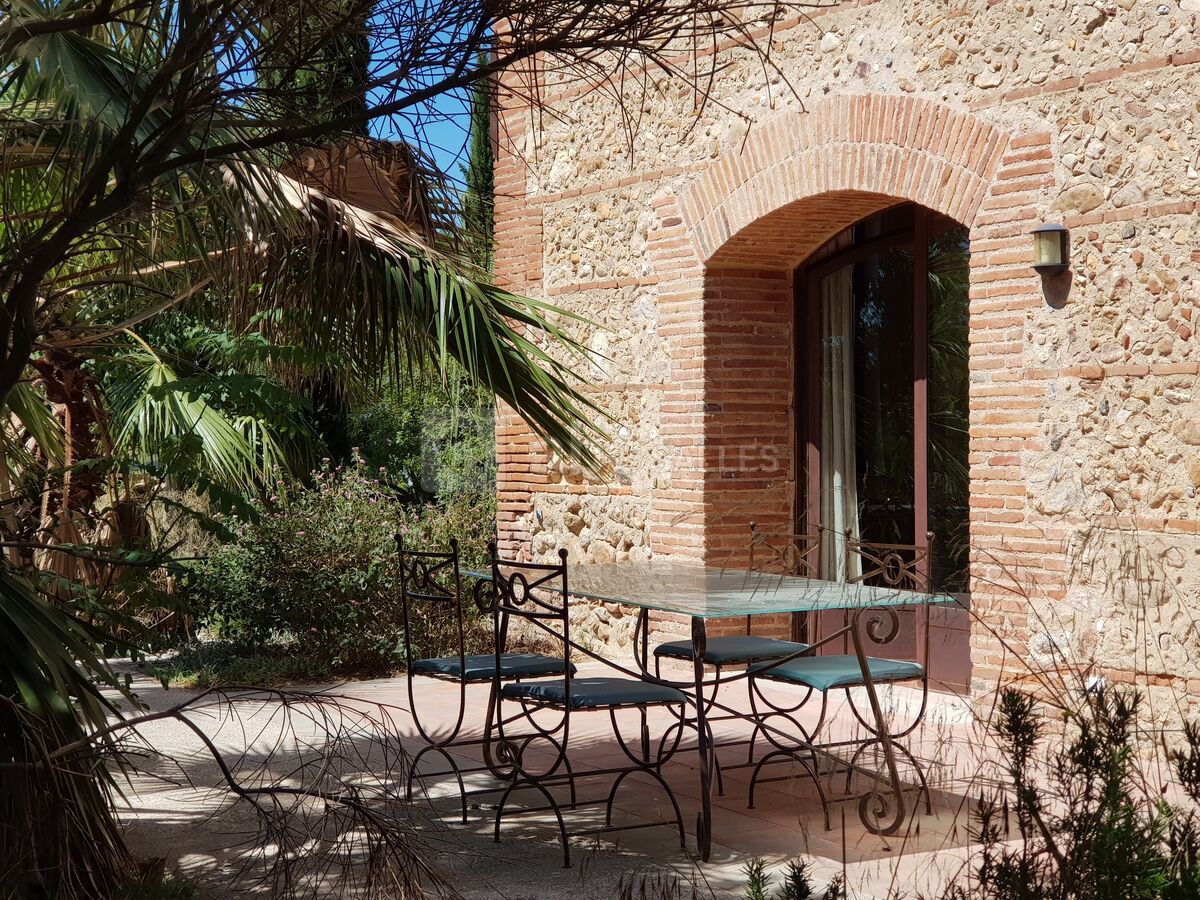 Terrasse du gîte "Les Bougainvilliers", Grand Belric