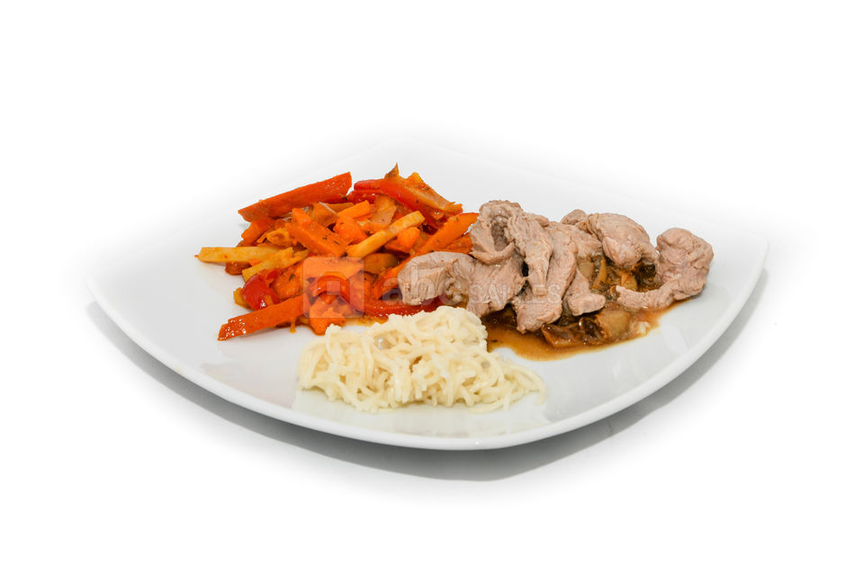 Emincé de veau aux champignons (menu gastronomique)
