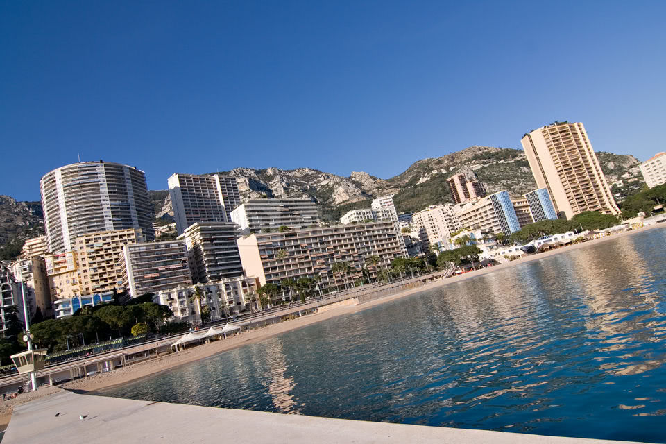 Monaco de la plage du larvotto